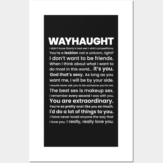 WayHaught Quotes - Wynonna Earp Wall Art by VikingElf